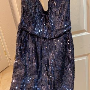 French Connection navy sequin cocktail dress